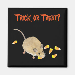Trick oder Treat Halloween Maus mit Candy Corns Magnet