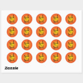 Trick oder Treat Halloween Moderne Typografie Runder Aufkleber (Blatt)