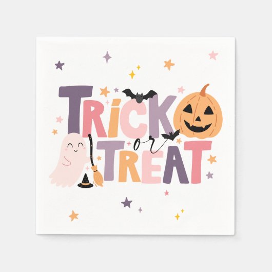 Trick oder Treat Halloween Napkins Serviette (Vorderseite)