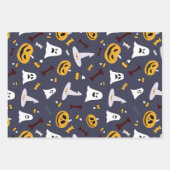 Trick oder Treat Halloween-niedliche Symbole Geschenkpapier Set (Vorderseite 3)