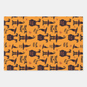 Trick oder Treat Halloween-niedliche Symbole Geschenkpapier Set (Vorderseite 2)