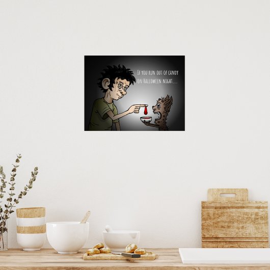 Trick oder Treat Halloween Night Poster (Küche)