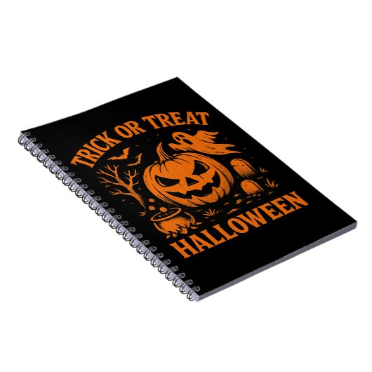 Trick oder Treat Halloween-Notebook Notizblock (Rechte Seite)
