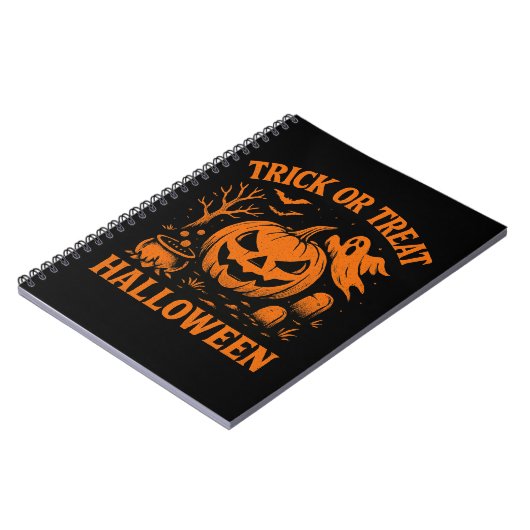 Trick oder Treat Halloween-Notebook Notizblock (Linke Seite)