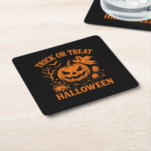 Trick oder Treat Halloween Paper Untersetzer (angewinkelt)