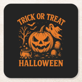 Trick oder Treat Halloween Paper Untersetzer