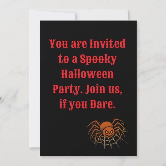 Trick oder Treat Halloween Paper Untersetzer Einladung (Rückseite)