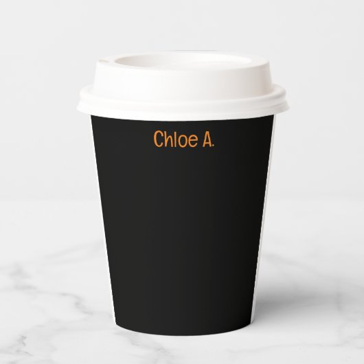 Trick oder Treat Halloween Pappbecher (Rückseite)