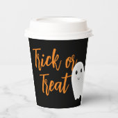 Trick oder Treat Halloween Pappbecher (Vorderseite)