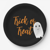 Trick oder Treat Halloween Pappteller (Vorderseite)