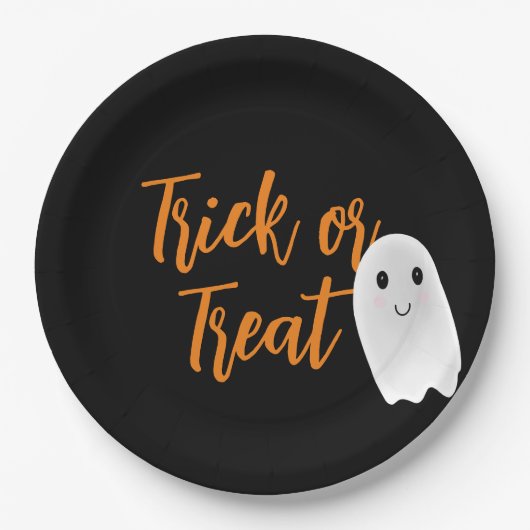 Trick oder Treat Halloween Pappteller (Vorderseite)