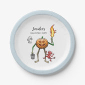 Trick oder Treat Halloween Pappteller (Vorderseite)