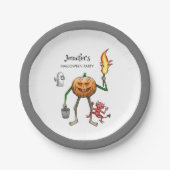 Trick oder Treat Halloween Pappteller (Vorderseite)