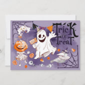 Trick oder Treat! Halloween-Party Einladung (Vorderseite)