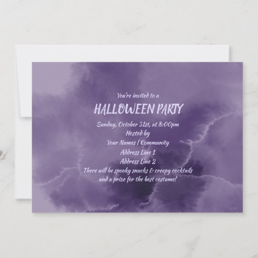 Trick oder Treat! Halloween-Party Einladung (Rückseite)