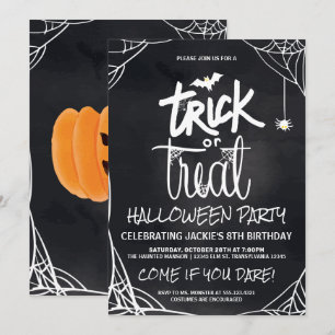 Trick oder Treat Halloween-Party Einladung