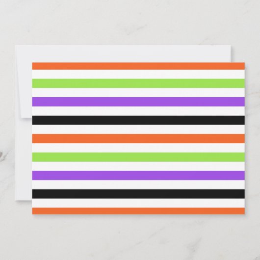 Trick oder Treat Halloween Party Foto Einladung (Rückseite)