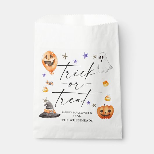 Trick oder Treat Halloween-Party Geschenktütchen (Vorderseite)