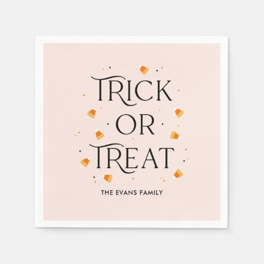 Trick oder Treat Halloween-Party Napkins Serviette (Vorderseite)