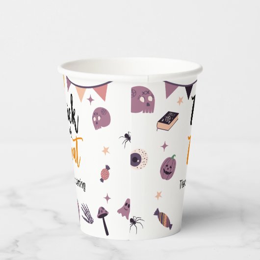 Trick oder Treat Halloween-Party Pappbecher (Rechts)
