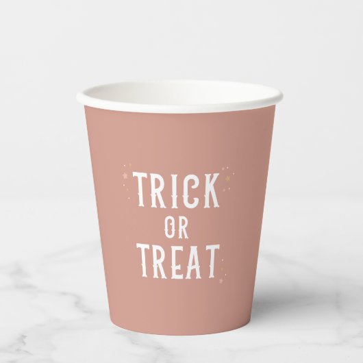 Trick oder Treat Halloween-Party Pappbecher (Vorderseite)