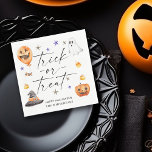 Trick oder Treat Halloween-Party Serviette<br><div class="desc">Dieses Design funktioniert für ein Halloween-Party.</div>