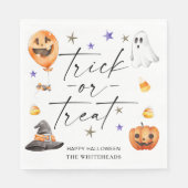 Trick oder Treat Halloween-Party Serviette (Vorderseite)