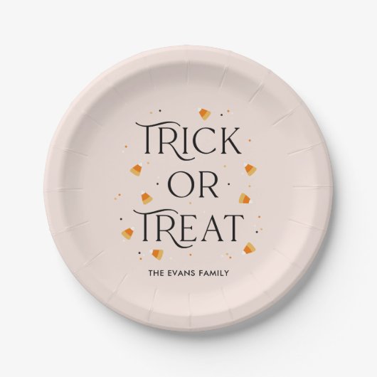 Trick oder Treat Halloween-Party Teller (Vorderseite)