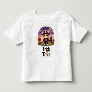 Trick oder Treat Halloween Pirate Cat Kleinkind T-shirt