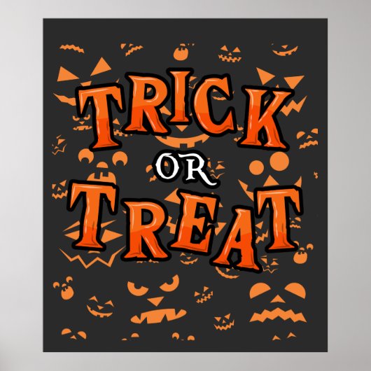 Trick oder Treat Halloween Poster (Vorne)