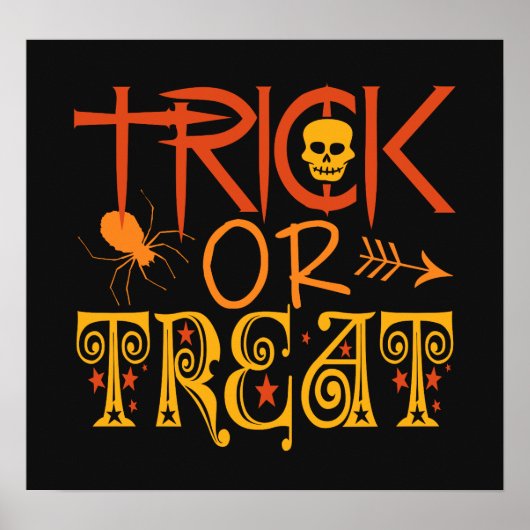 Trick oder Treat Halloween-Poster Poster (Vorne)