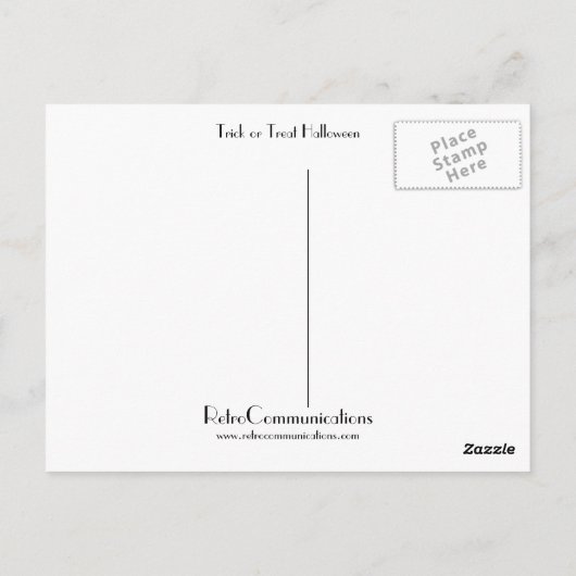 Trick oder Treat Halloween Postkarte (Rückseite)