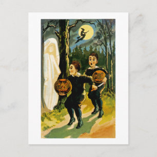 Trick oder Treat Halloween Postkarte