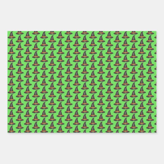 Trick oder Treat Halloween Print Pumpkin Bat Hexe Geschenkpapier Set (Vorderseite 3)