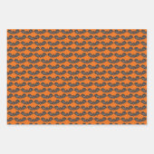 Trick oder Treat Halloween Print Pumpkin Bat Hexe Geschenkpapier Set (Vorderseite 2)