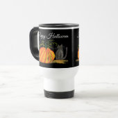Trick oder Treat Halloween Pumpkin Cat Niedlich Reisebecher (Vorderseite Links)