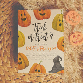 Trick oder Treat Halloween Pumpkin Geburtstagspart Einladung