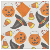 Trick oder Treat Halloween Pumpkin Hexenkorn Stoff (Nahaufnahme)