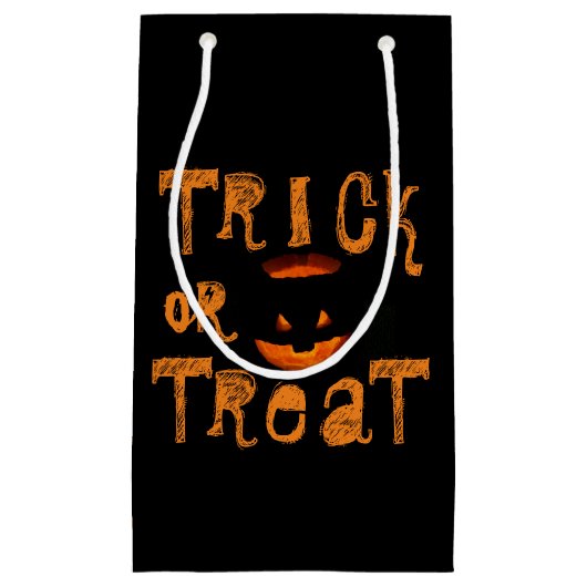 Trick oder Treat Halloween Pumpkin Kleine Geschenktüte (Vorderseite)