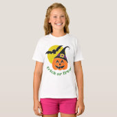 Trick oder Treat Halloween Pumpkin Personalisiert T-Shirt (Vorne ganz)