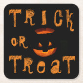 Trick oder Treat Halloween Pumpkin Rechteckiger Pappuntersetzer (Vorderseite)