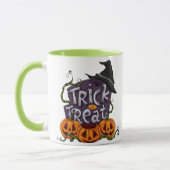 Trick oder Treat Halloween Pumpkin-Tasse Tasse (Links)