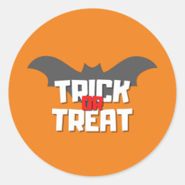Trick oder Treat Halloween Runder Aufkleber
