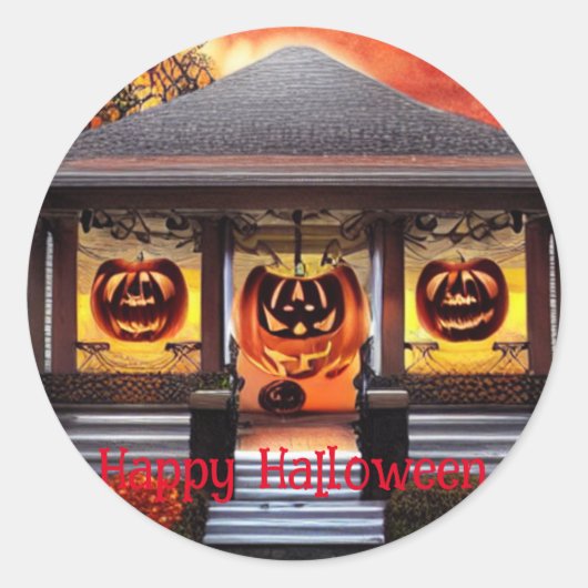 Trick oder Treat Halloween Runder Aufkleber (Vorderseite)