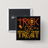 Trick- oder Treat-Halloween-Schaltflächen Button (Vorne & Hinten)