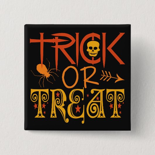 Trick- oder Treat-Halloween-Schaltflächen Button (Vorderseite)