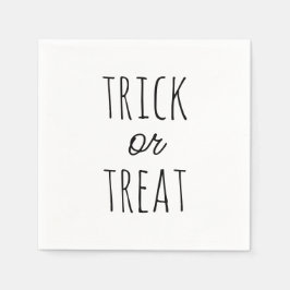 Trick oder Treat Halloween | Schwarz-Weiß-Spooky Serviette