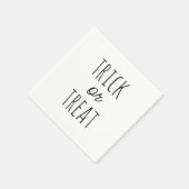 Trick oder Treat Halloween | Schwarz-Weiß-Spooky Serviette (Ecke)