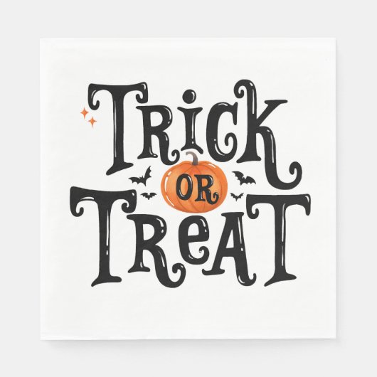 Trick oder Treat Halloween Serviette (Vorderseite)