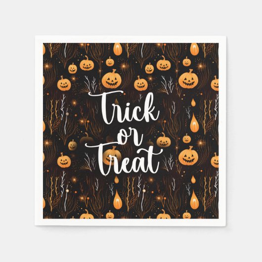 Trick oder Treat Halloween Serviette (Vorderseite)